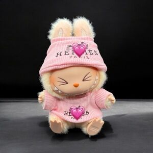 Labubu Clothes Beanie and Shirt - Pink (DOLL NOT INCLUDED) - LC-021